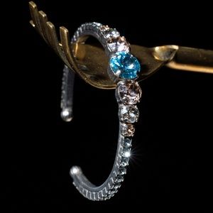 Sorrelli Sky Blue Peach Cuff Bracelet (Adjustable)